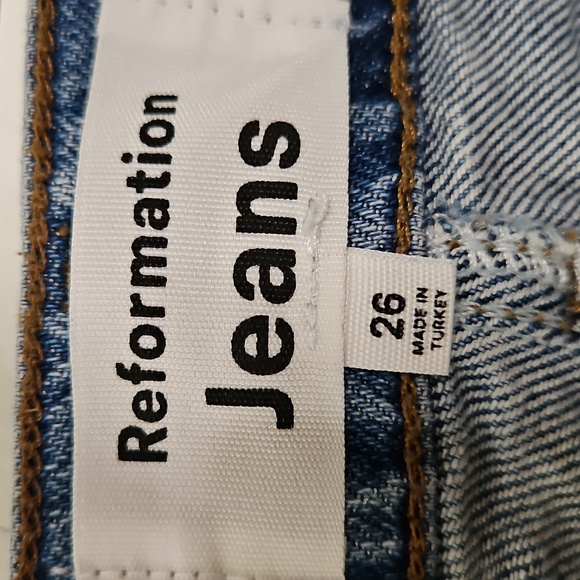 Reformation Peyton High Rise Boot‎ Cut Jeans Medium Wash Size 26 - Picture 11 of 13